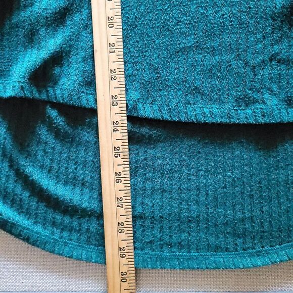 Anthropologie Saturday Sunday Green Rib Knit Sweater Cowl Neck Size XS/S - Picture 10 of 11